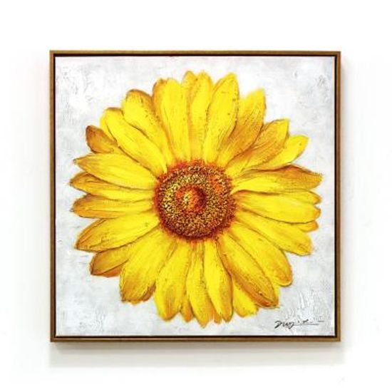 (kdsi001)재물복 해바라기 입체몰딩유화그림(60X60cm)