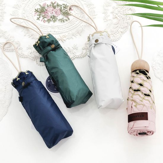 크로반 자외선차단 암막 양산 KR24 자수 디자인