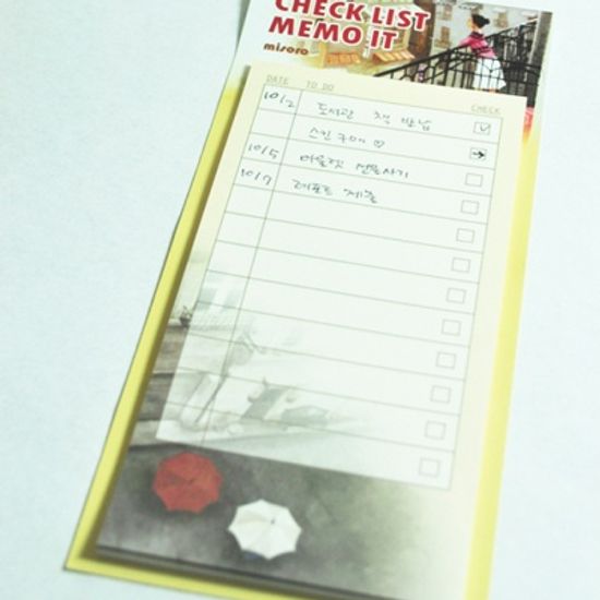 체크리스트 메모잇