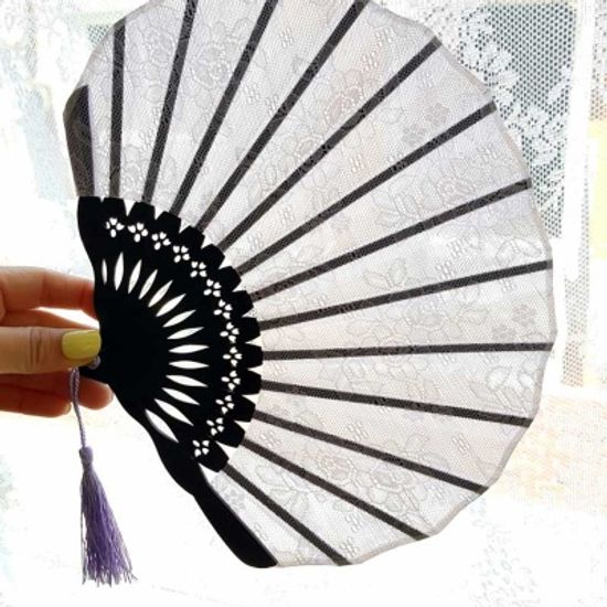 레이디 레이스 접이식 부채