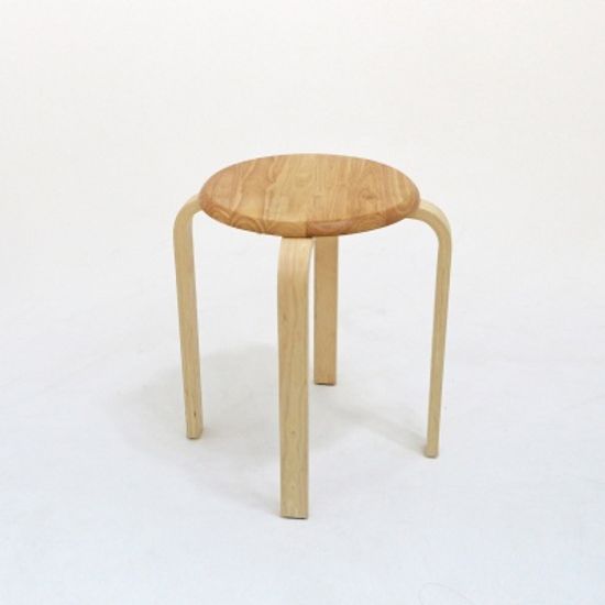 에코상사 원목 원형 벤딩 스툴 내츄럴