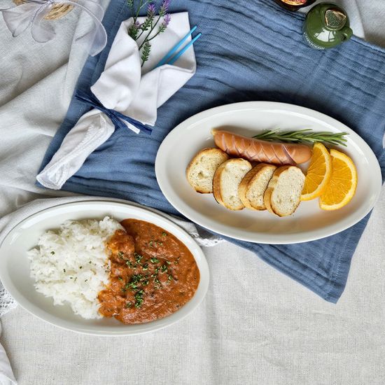 사투르니아 로마 타원 딥오발 플레이트 24cm