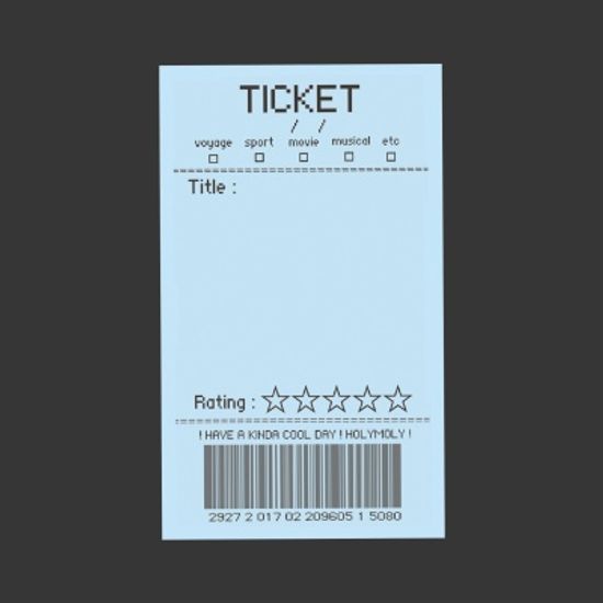 홀리몰리 세로티켓 메모지