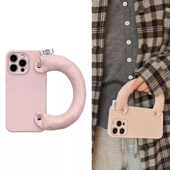 아이폰16 15 14 13 12 쿠션 손목 스트랩 실리콘케이스