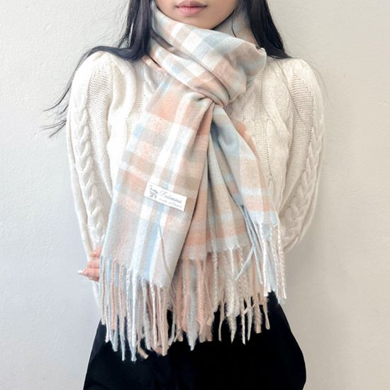 소프트 파스텔 체크 머플러 목도리 6color 