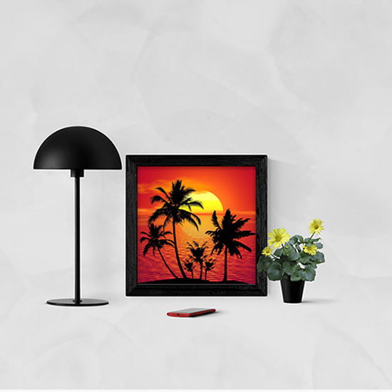 DIY 보석십자수 세트 25x25 외딴섬의 석양