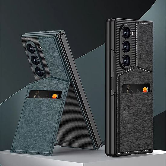 갤럭시 z폴드 7 6 가죽 카드 지갑 전면 풀커버 케이스