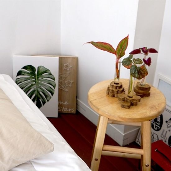 스택베이스 우드 오브제 수경 화병