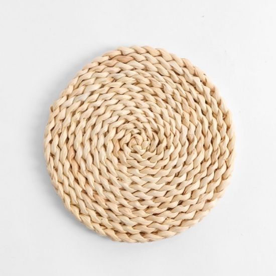 플레이팅 라탄식 컵받침/ 15cm 원형 티코스터