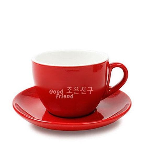 도자기 커피잔 레드 커피컵 머그컵 머그잔(W517523)
