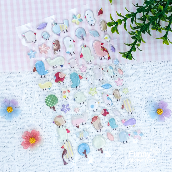 퍼니스티커 C536 작은 새 캐스팅 스티커