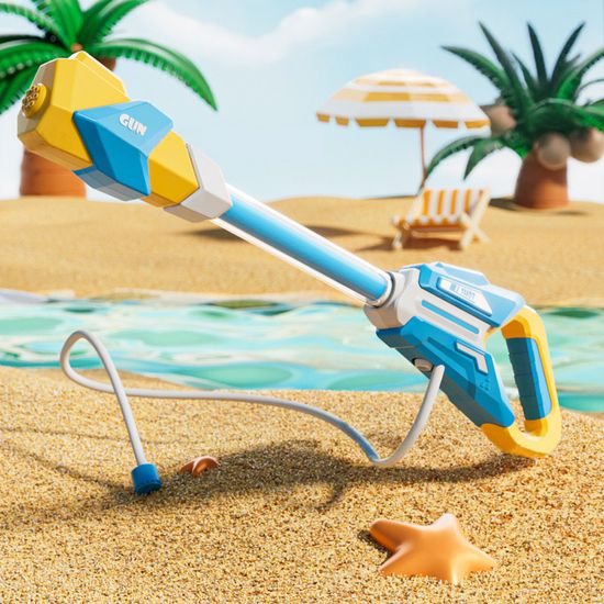 컬러풀 바주카포 분수 물대포 물총 호스 펌프 워터건