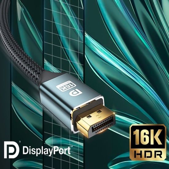 선명한 영상 16K UHD DisplayPort 2.1 길이 2M