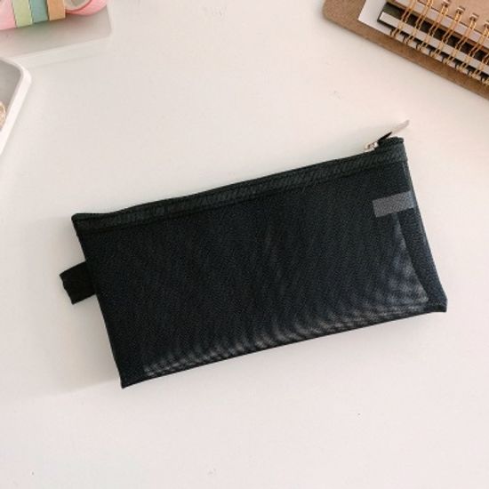 유어데일리 펜슬케이스 심플 메쉬 투명 망사 필통