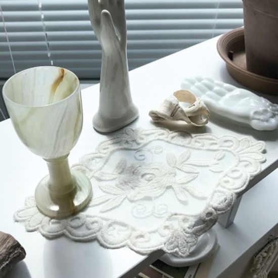 로즈 레이스 테이블 데코