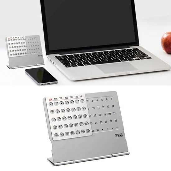 만년달력 평생사용 탁상용 알루미늄 캘린더 선물용[WD