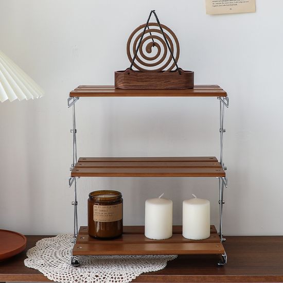 접이식 우드 선반 3단 캠핑 테이블 3단 2size