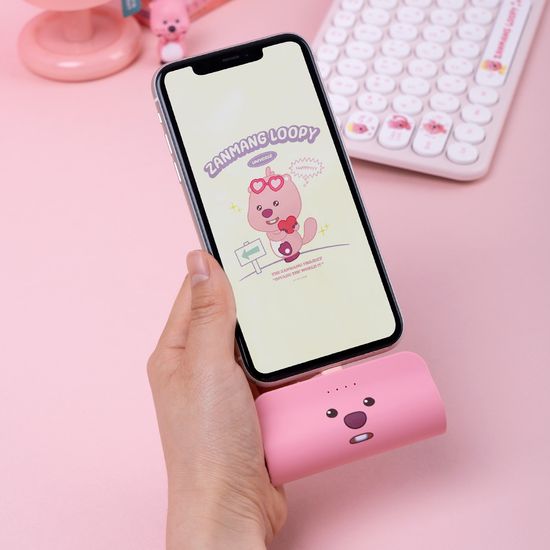 잔망루피 일체형 도킹형 보조배터리 5000mAh