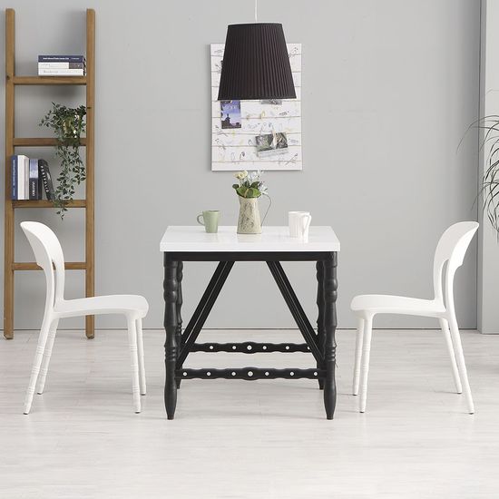 퓨리 사각 카페 식탁 테이블 1600 화이트 (착불)