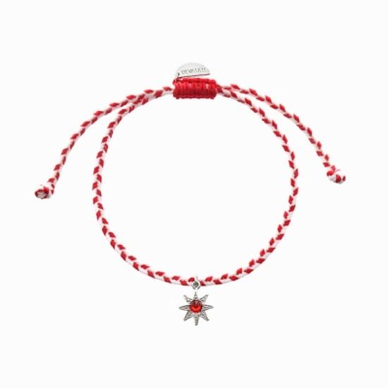 [탄생석 발찌] 리틀스타 탄생석 레드 & 화이트 발찌