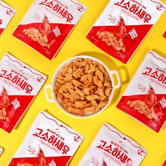 까박 새우머리 튀김 과자 2종 고소한맛 칠리맛 3봉