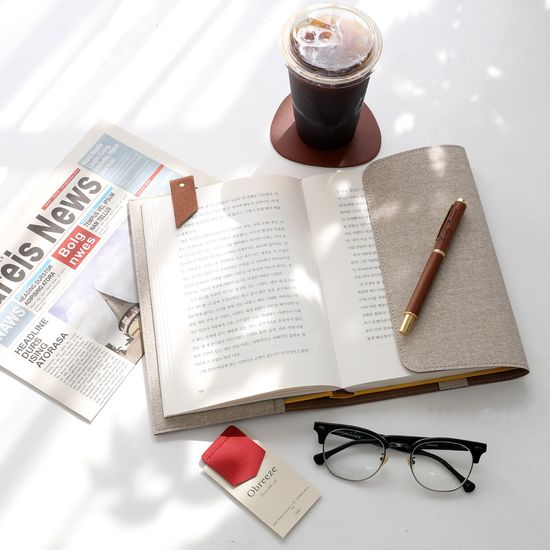 [무료각인]오브리즈 아테네 가죽 북커버(북마크증정)