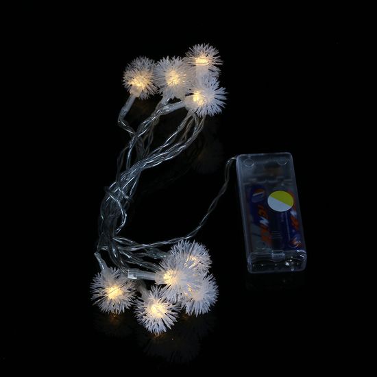 [도토로]10구 LED 눈송이 가랜드 전구(1.5M) (웜색)