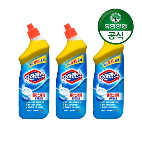 유한락스 변기청소용 플러스 세제 785g 3개