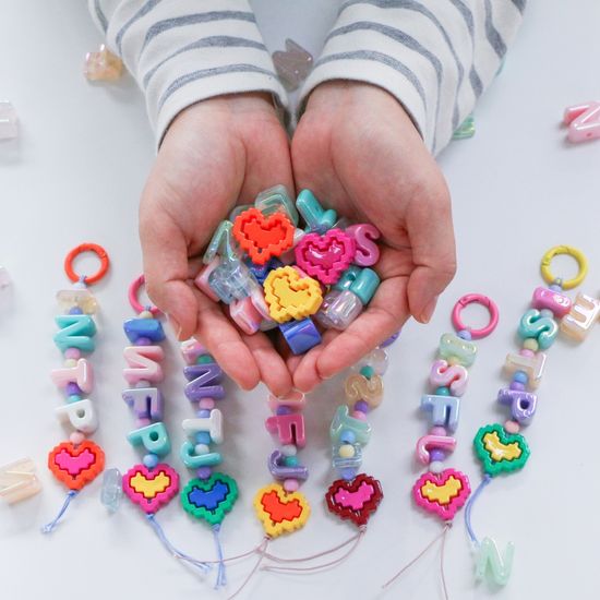 DIY 비즈 키링 만들기 MBTI 이니셜 키트 열쇠 고리