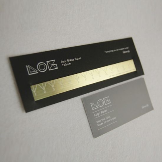 로그 황동자 30cm (Slim type)_Slim Brass Ruler