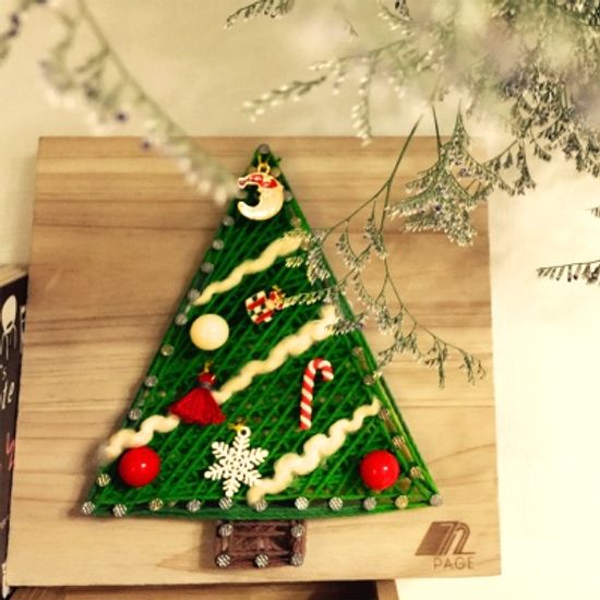 크리스마스 트리 스트링아트 만들기 패키지 DIY