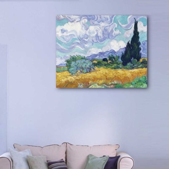 고흐 - 사이프러스 나무가 있는 밀밭, 캔버스 액자