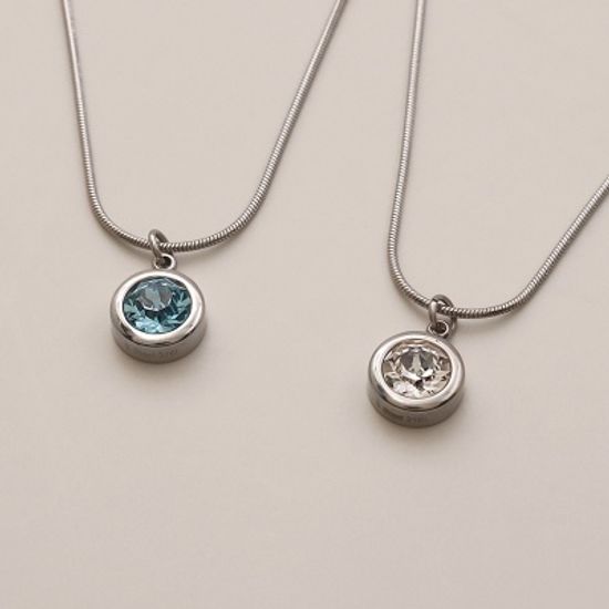 [선물포장] 심플 써지컬 탄생석 목걸이