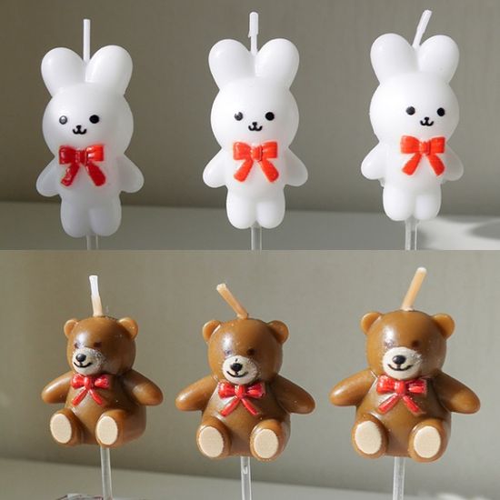 미니 파티 초 곰돌이/토끼