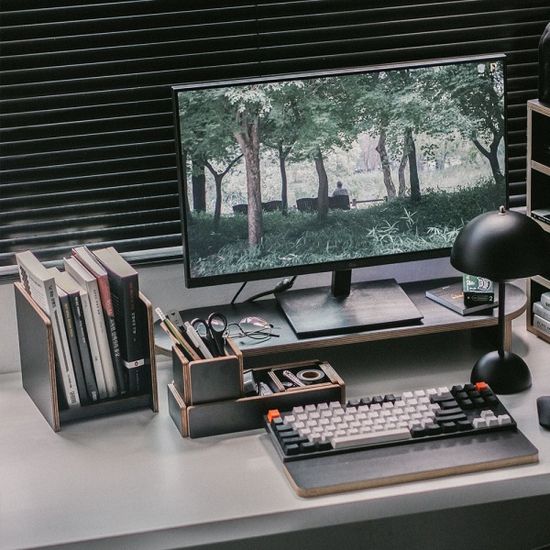 모니터 받침대 컬러에디션(블랙) (예약출고-12/5~)