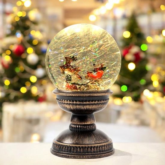[도토로] LED 스노우볼 오르골 무드등(산타와루돌프)