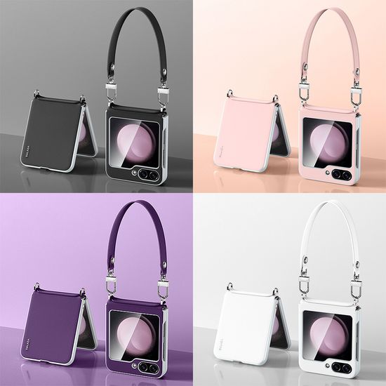 갤럭시z플립 7 FE 6 5 4 가죽 힌지보호 스트랩 케이스