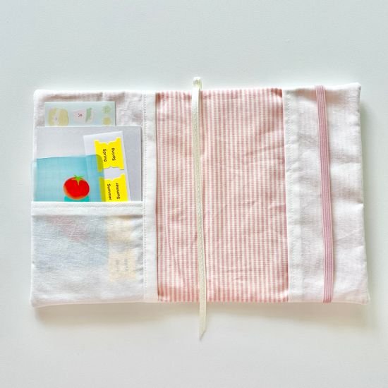 폼폼 리본 북커버 다이어리커버 - 분홍