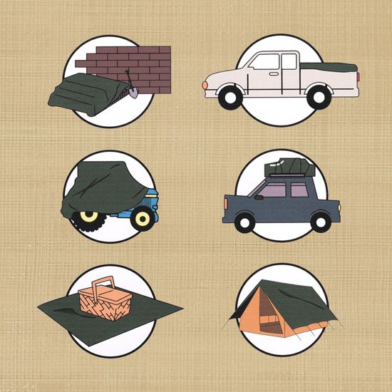 노바리빙 타포린 방수포 베이지 장마 태풍 캠핑