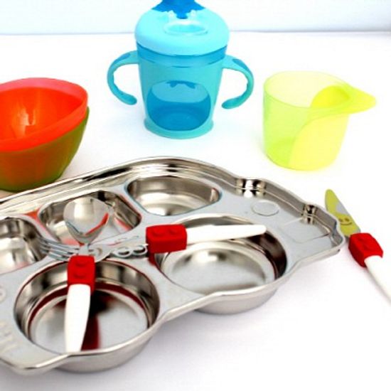 리바도시 트레빔비 클릭[레고] 유아용커트러리 3p셋트[레드]