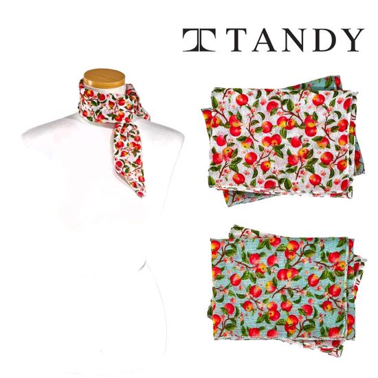 [탠디] TANDY 애플패턴 손수건 스카프