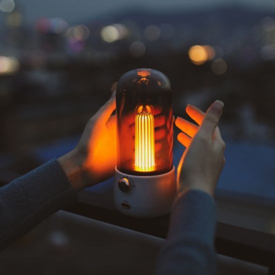 [무아스] 레트로 무선 스피커 무드등 캠핑 조명