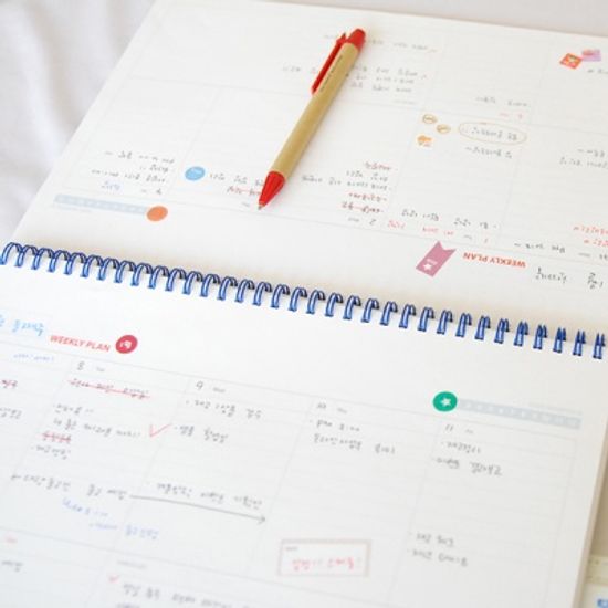 스케줄 매니저 위클리 플래너(A4 만년형) - 네이비