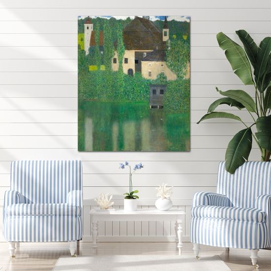 구스타프 클림트 물위의성 명화 거실 인테리어 그림