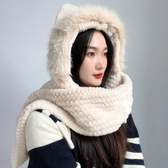 코지데잇 후드 머플러 후드목도리 귀달이모자