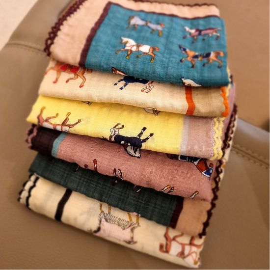 말 액자 블랙테 (뜨개 레이스 스카프 손수건)