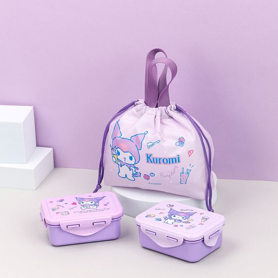 산리오 콤팩트2단도시락세트 쿠로미5603