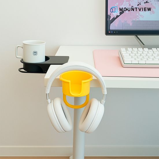 마운트뷰 책상 집게형 헤드셋 거치대 헤드폰 걸이