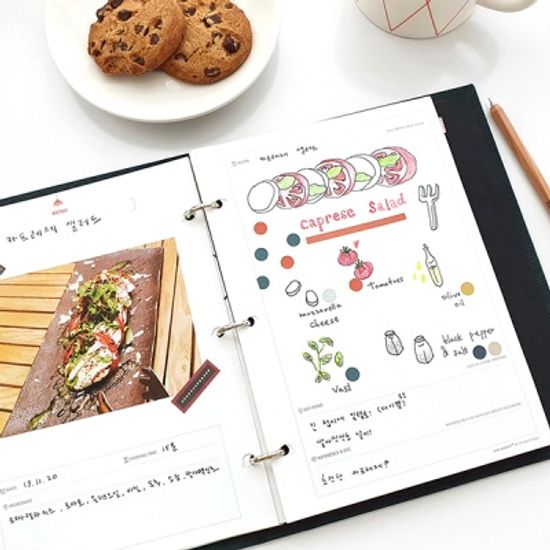 레시피북 바인딩 다이어리 (A5 만년형) - 3종 택1