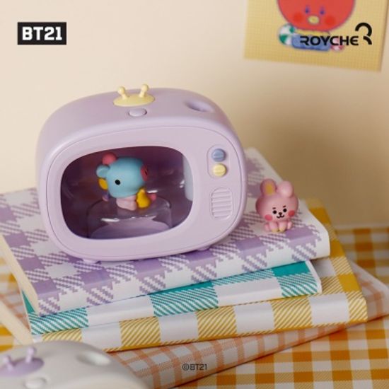 BT21 TV모형 피규어 충전식 무선 무드등 가습기